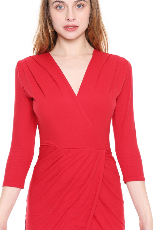 RED TULIP DRESS Red - XS - Comfort Fit (Red, XXL, Comfort Fit)